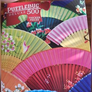 Puzzlebug 500 piece puzzle Beautiful Folding Fans